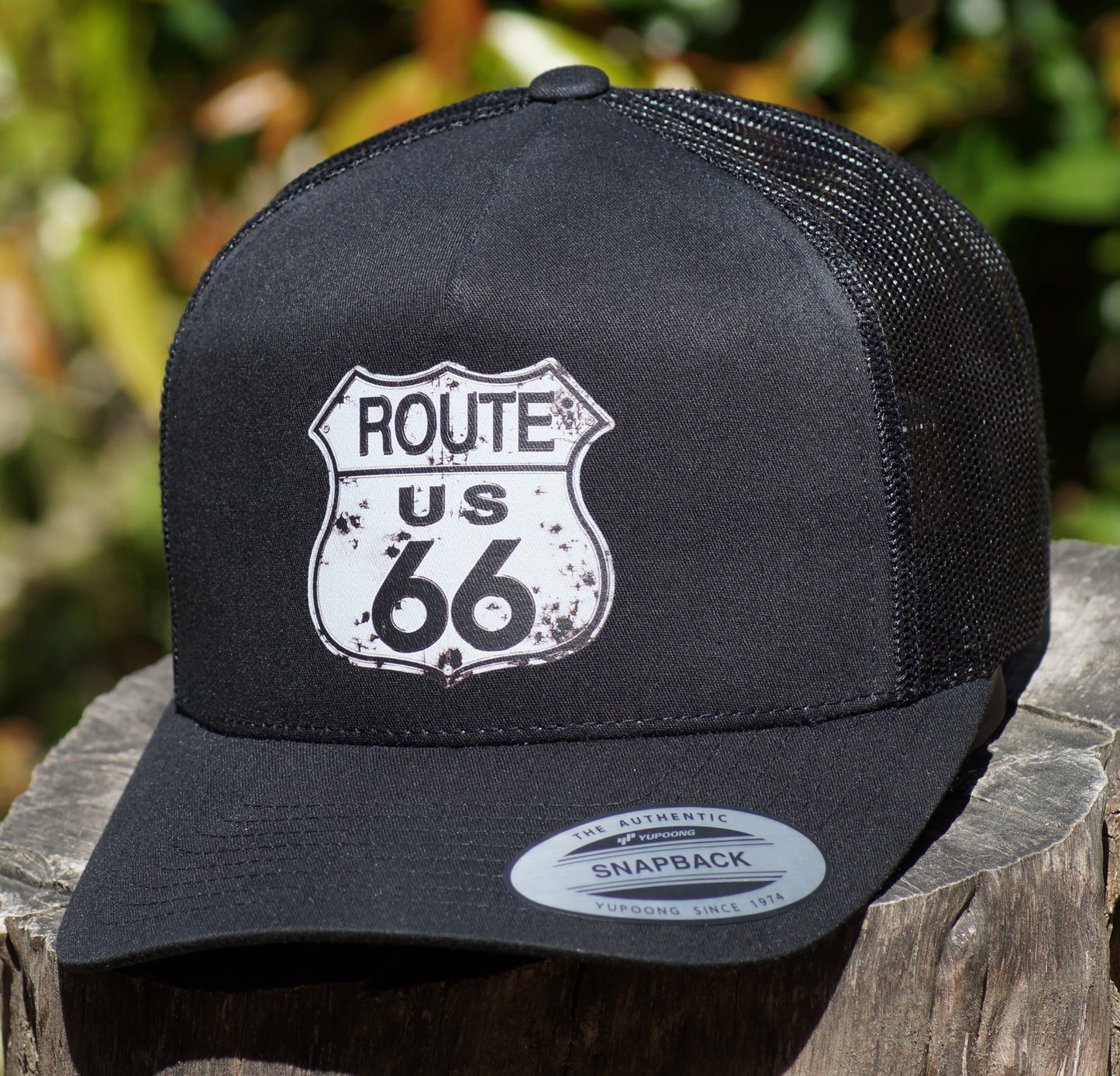 Route 66 Baseball Trucker Hat Adjustable Snap Back Mesh