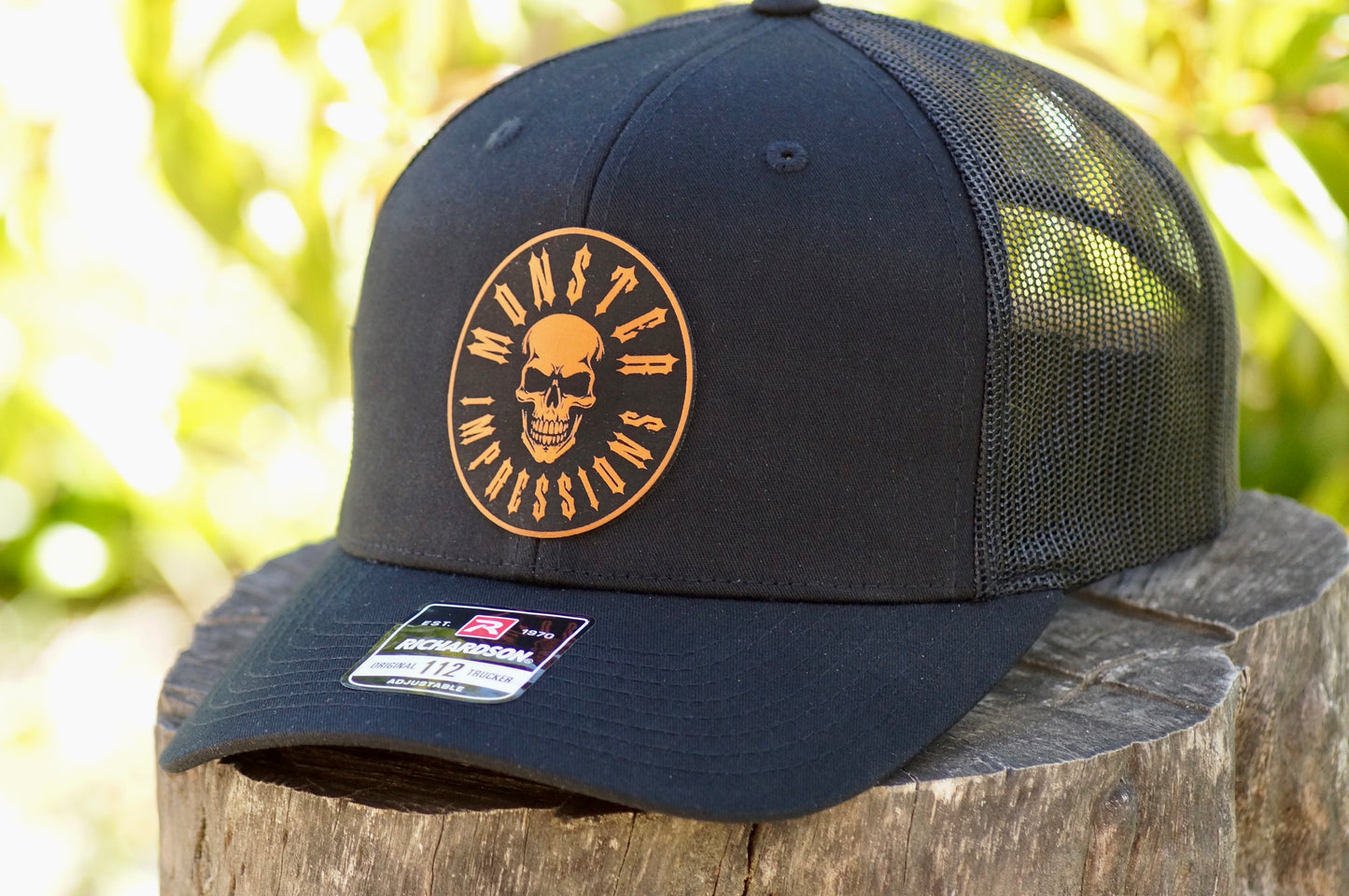 Richardson 112 Baseball Trucker Hat Adjustable Mesh Custom Limited Black