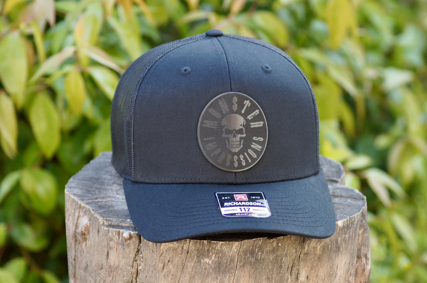 Richardson 112 Baseball Trucker Hat Adjustable Mesh Custom Limited Black