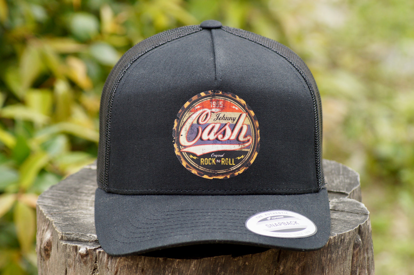 Johnny Cash Trucker Baseball Hat Adjustable Mesh Black