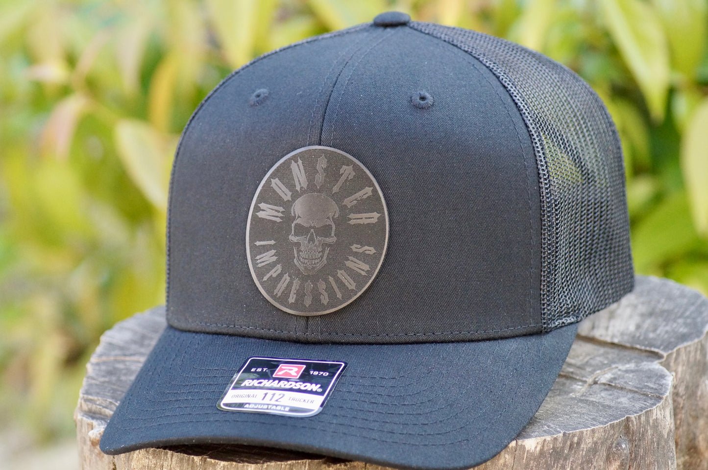 Richardson 112 Baseball Trucker Hat Adjustable Mesh Custom Limited Black