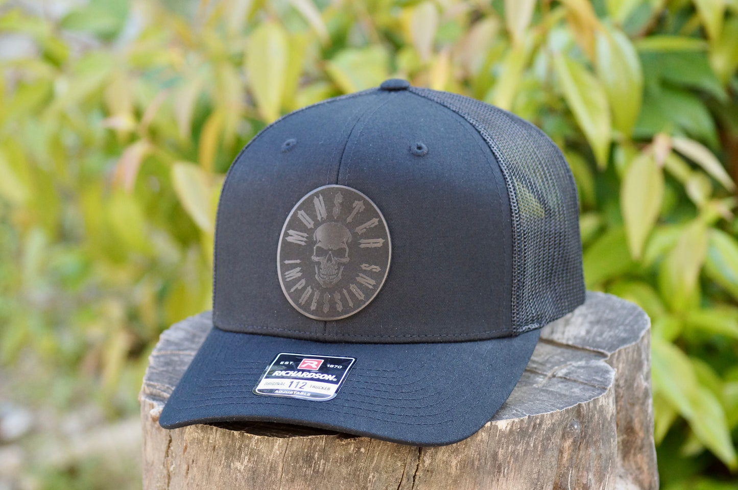 Richardson 112 Baseball Trucker Hat Adjustable Mesh Custom Limited Black