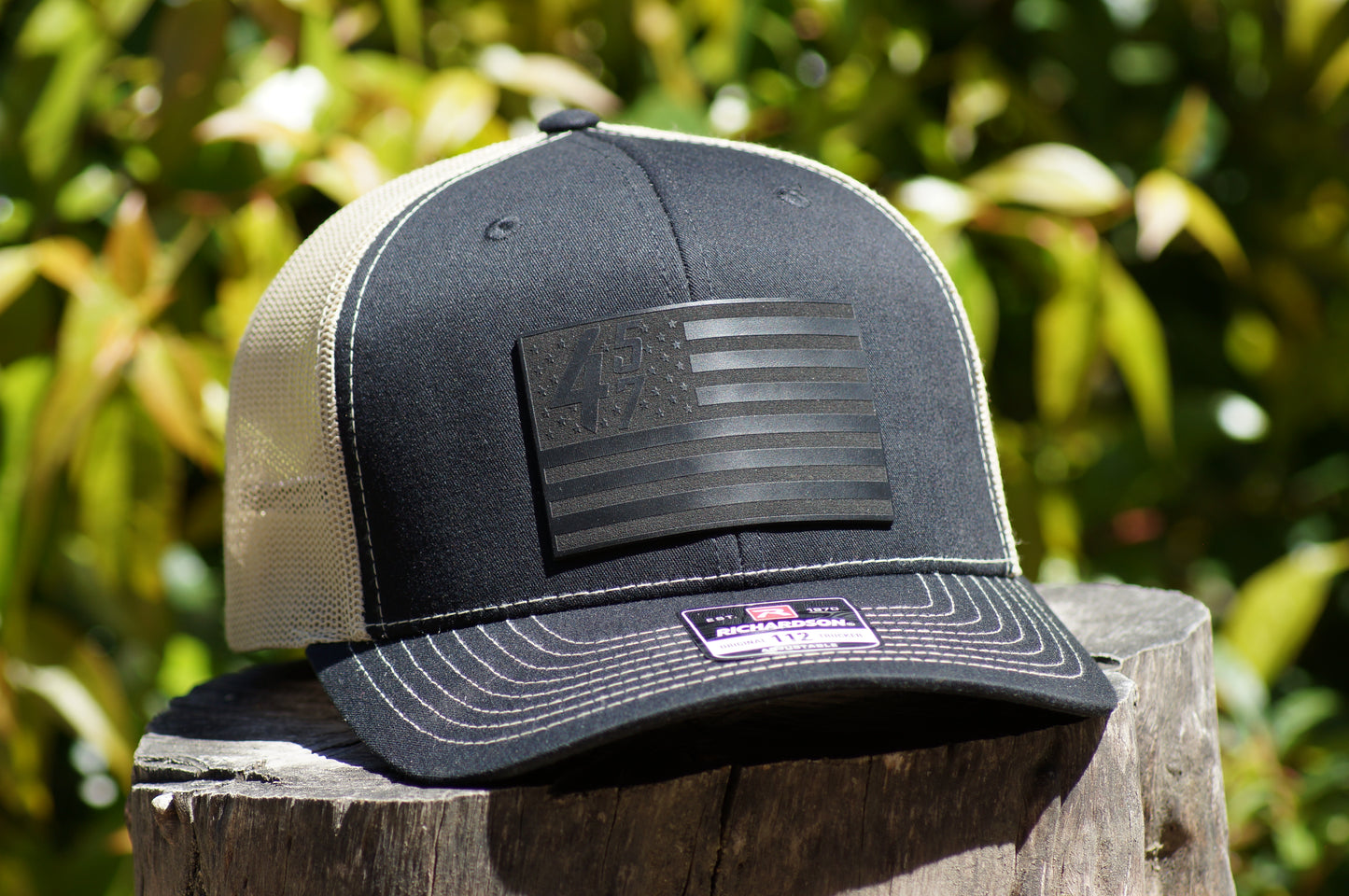 Richardson 112 Basketball Trucker Hat 45/47 Black Flag Series