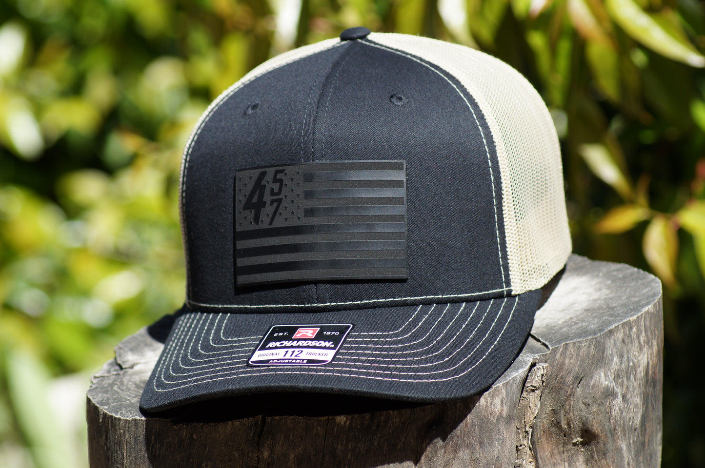 Richardson 112 Basketball Trucker Hat 45/47 Black Flag Series
