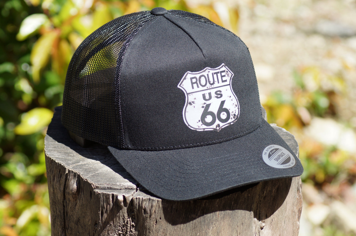 Route 66 Baseball Trucker Hat Adjustable Snap Back Mesh