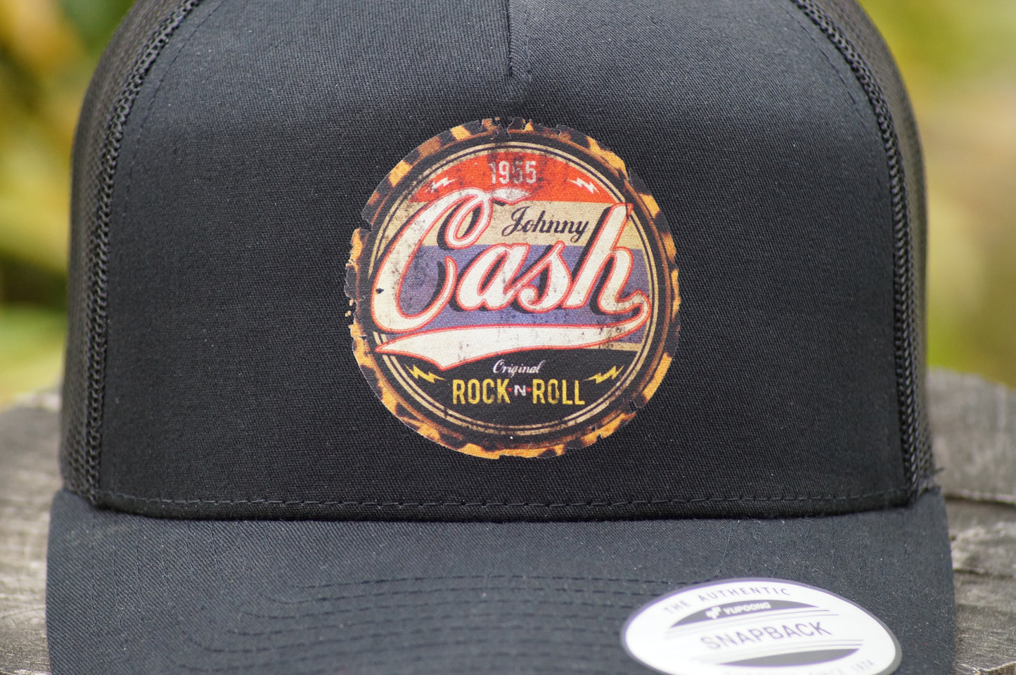 Johnny Cash Trucker Baseball Hat Adjustable Mesh Black