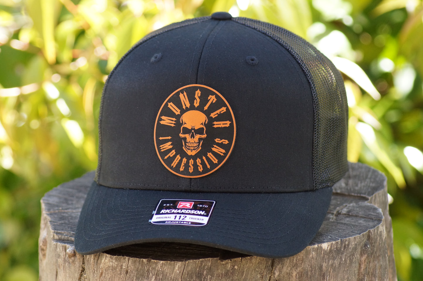 Richardson 112 Baseball Trucker Hat Adjustable Mesh Custom Limited Black