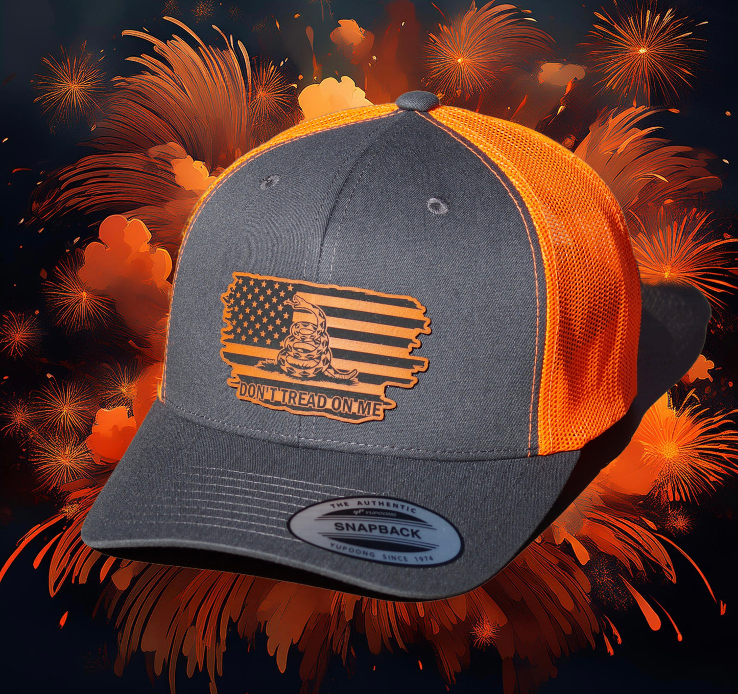 Yupoong Classics Baseball, Trucker Hat, Mesh Snap Back  Don’t Tread On Me Patriot 