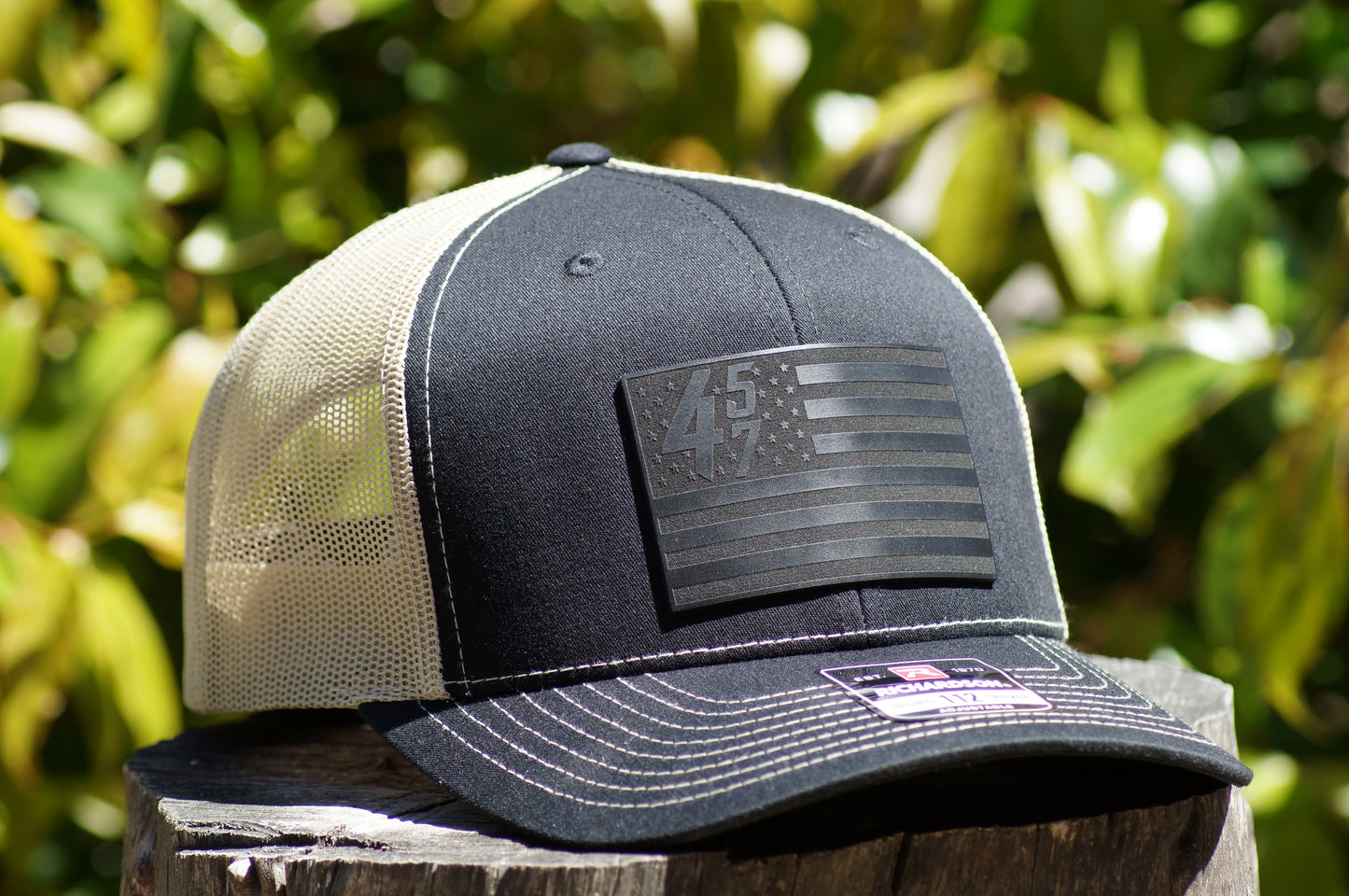Richardson 112 Basketball Trucker Hat 45/47 Black Flag Series