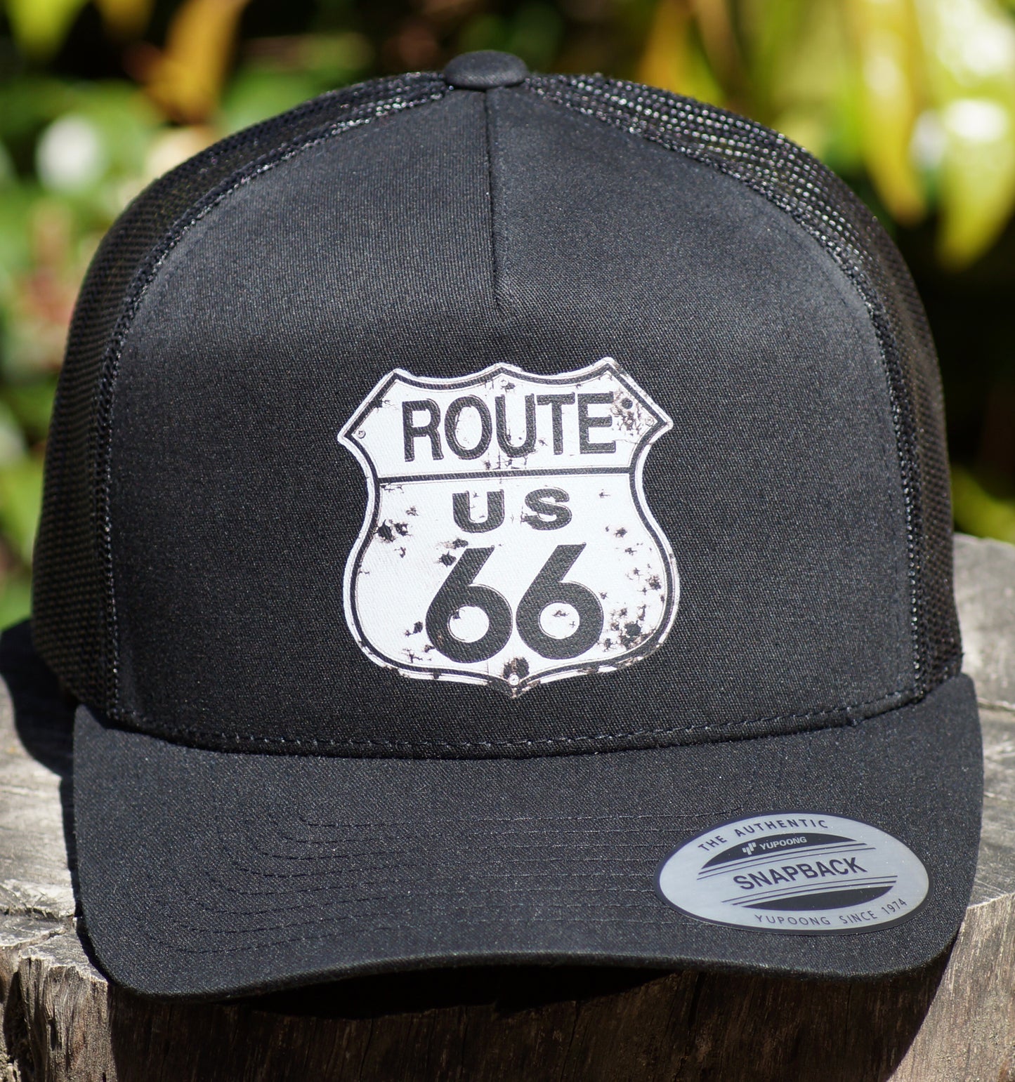 Route 66 Baseball Trucker Hat Adjustable Snap Back Mesh