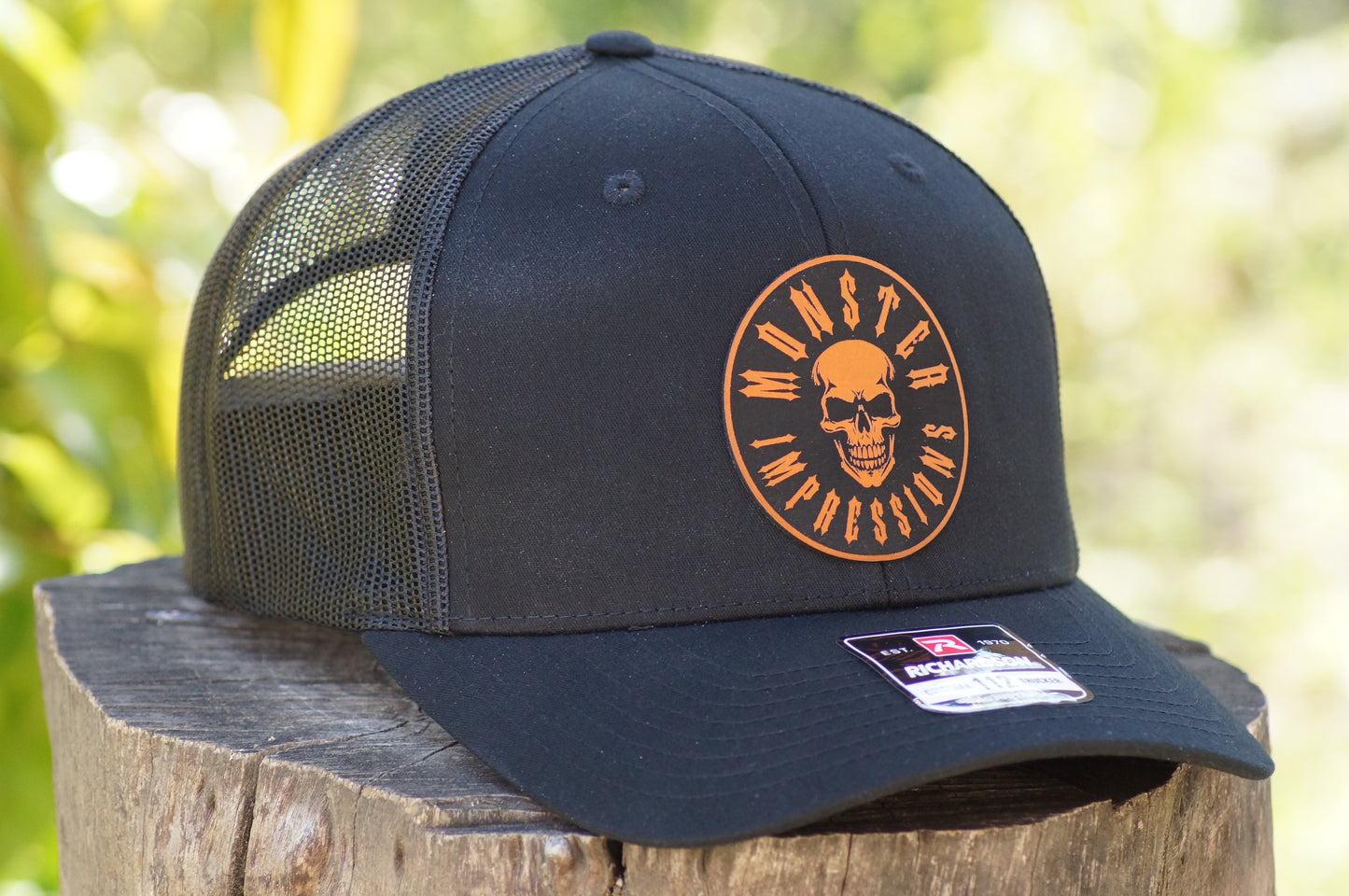 Richardson 112 Baseball Trucker Hat Adjustable Mesh Custom Limited Black