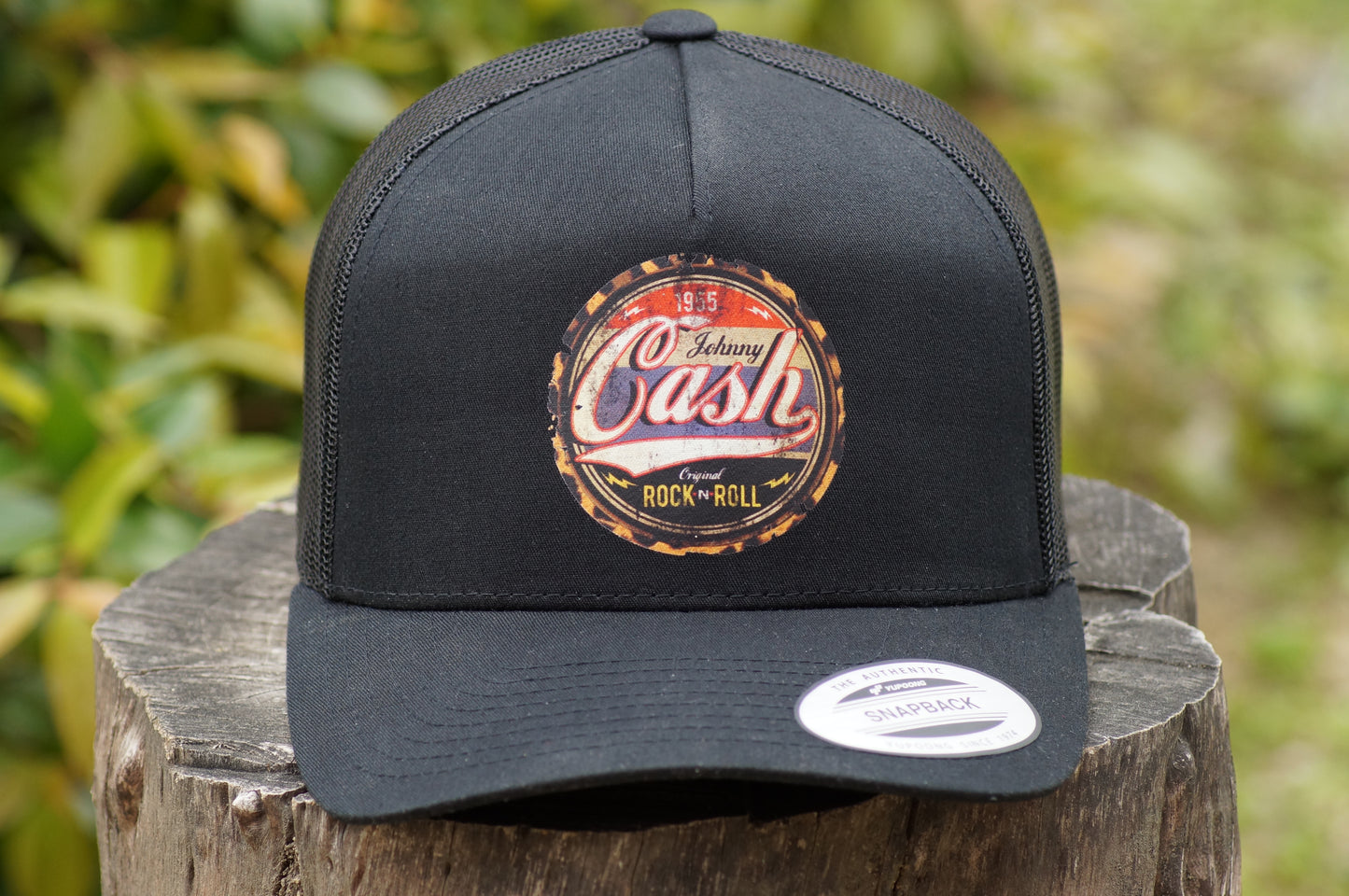 Johnny Cash Trucker Baseball Hat Adjustable Mesh Black