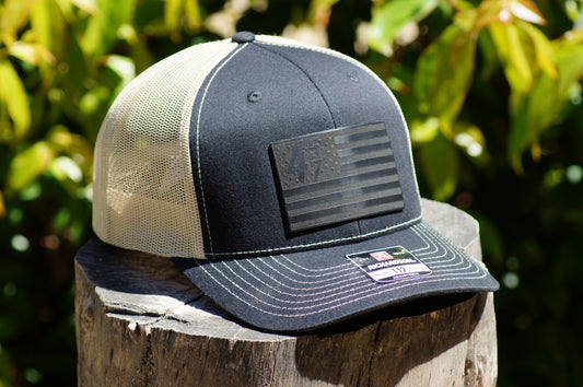 Richardson 112 Basketball Trucker Hat 45/47 Black Flag Series