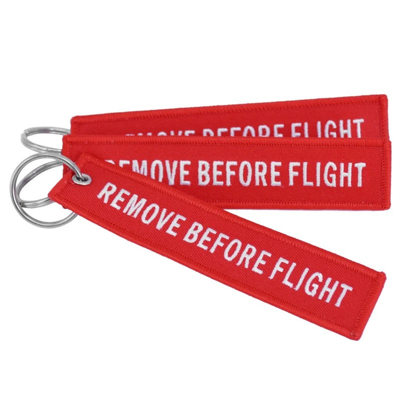 Remove Before Flight Keychain