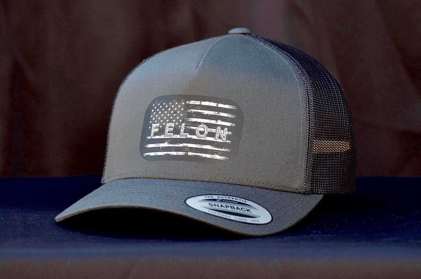 American Flag 'FELON' Trucker Snapback Hat