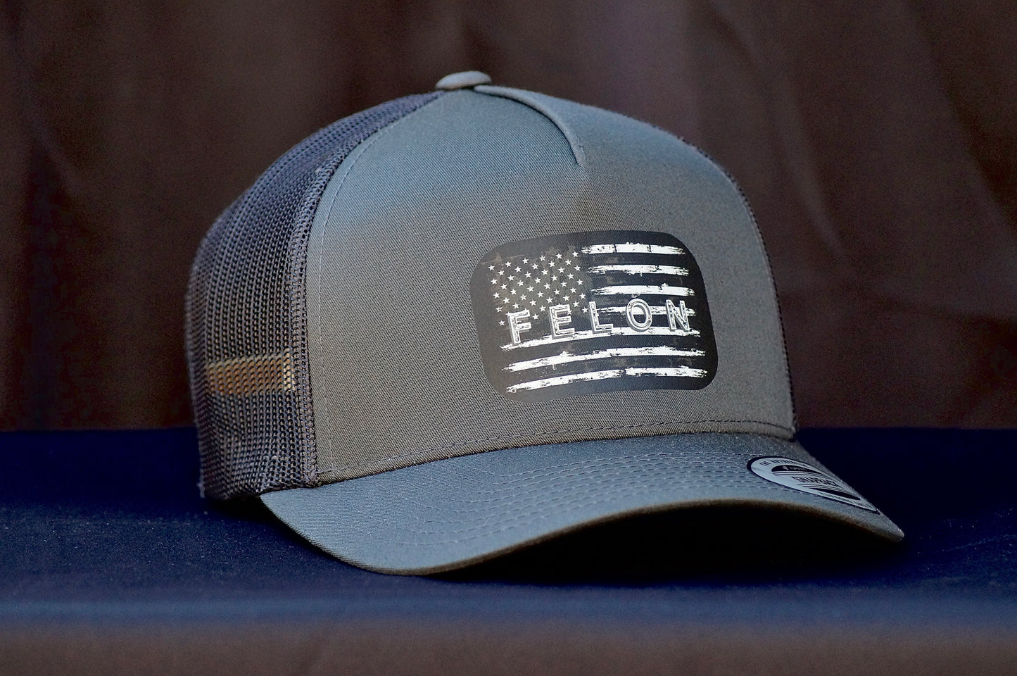 American Flag 'FELON' Trucker Snapback Hat