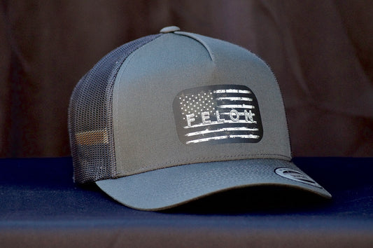 American Flag 'FELON' Trucker Snapback Hat