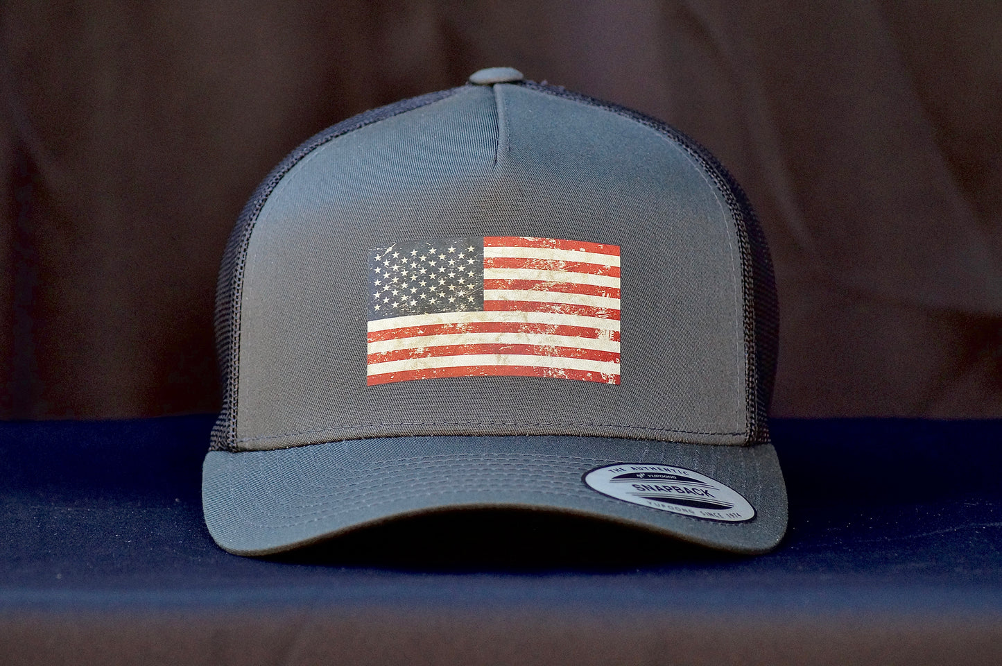 American Flag Trucker Snapback Hat