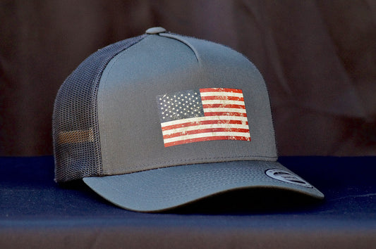 American Flag Trucker Snapback Hat