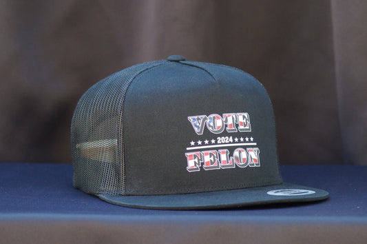 'Vote Felon' America Trucker Snapback Hat